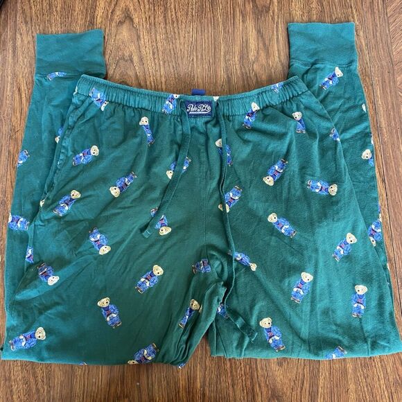 Polo Ralph Lauren Other - Polo Bear Ralph Lauren Men's Green Pajama Sleep Pants Lightweight Sz Large